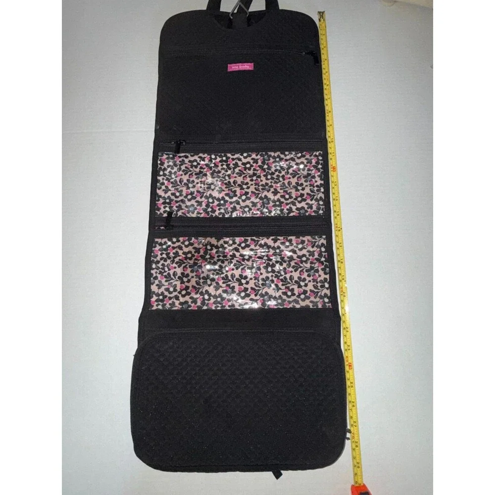 VERA BRADLEY Hanging Toiletry Organizer in Microfiber Classic Quilted Black
